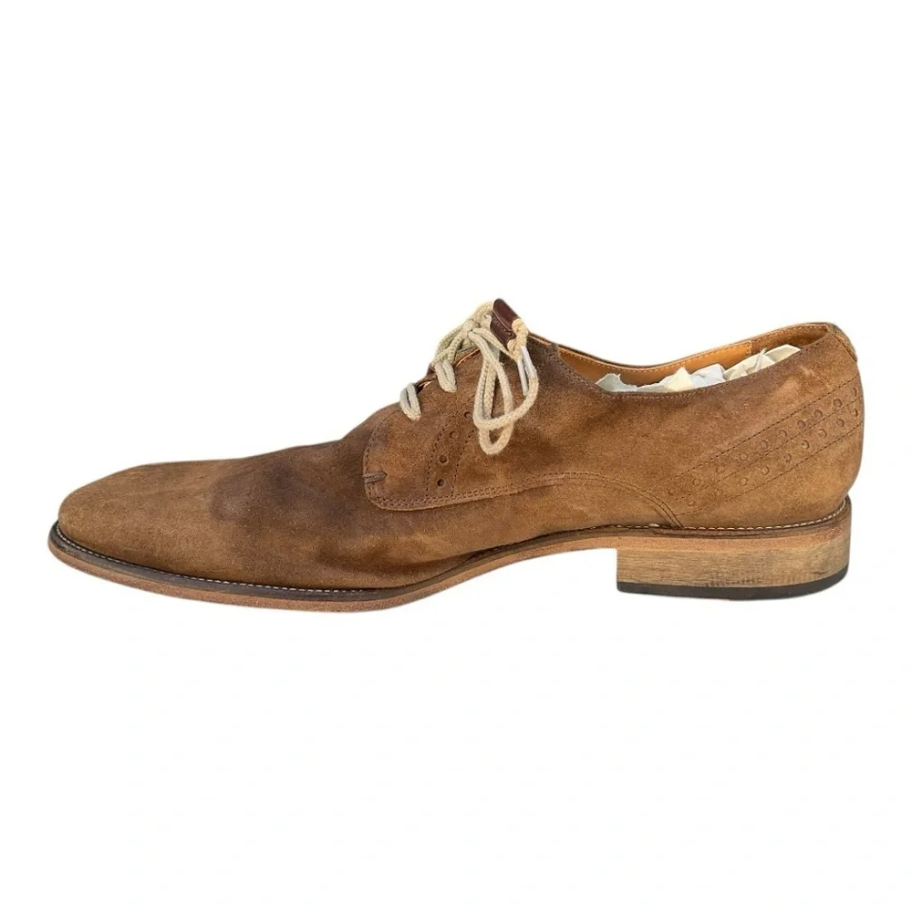 🦅 John Varvatos Men’s Suede‎ Wingtip Derby Oxfords | Size 11 | Distressed Cool